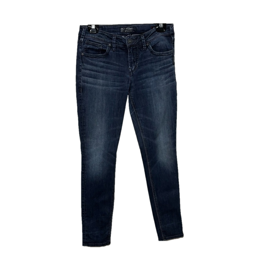 Women's Silver Jeans, Aiko High Super Skinny Jeans, Fluid Denim, Size 28, Blue